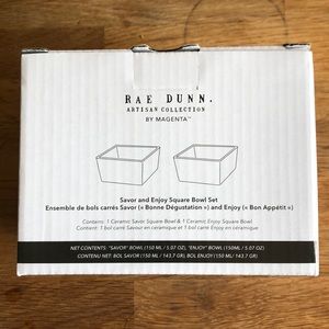 Rae Dunn Savor and Enjoy Bowl Set